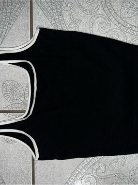 Abercrombie & Fitch Black Tank with White Trim